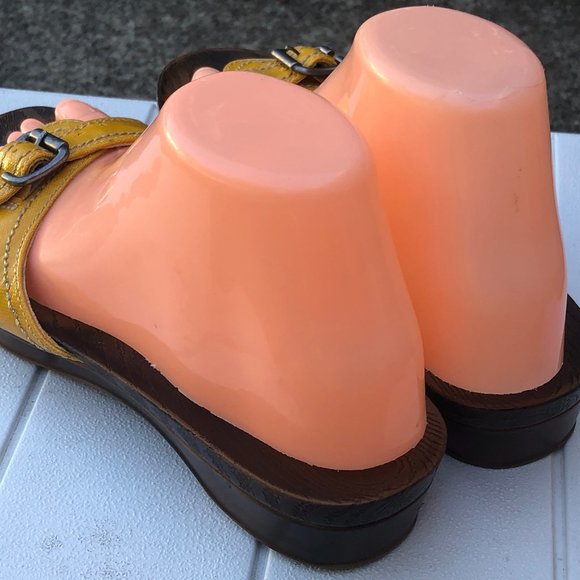 Dr. Scholl’s Big Buckle Yellow Strap Sandals - Picture 6 of 11